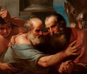 L""""addio Fra Pietro E Paolo by Andrea Camassei