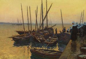 Fishing Boats along the Pier