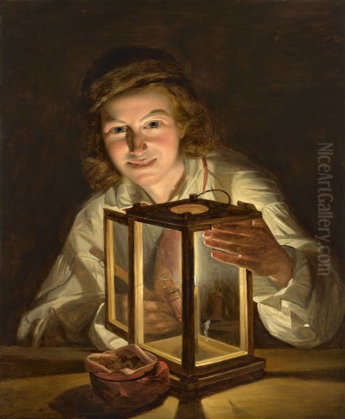 Boy with a Stable Lantern - view 1
