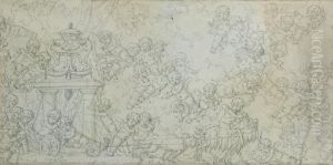 Scene De L'antiquite by Andrea Camassei