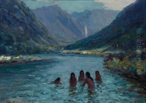 Women bathing, Hawaii by Lionel Walden