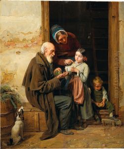 Almosenempfanger by Ferdinand Georg Waldmuller