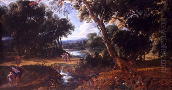 Landscape with the Madonna and rediscovered Child - view 1