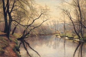 A tranquil river landscape. by Christian Zacho