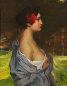 Junge Frau im Profil by Zsigmond Nagy