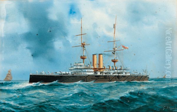 The battleship H.M.S. Repulse - view 1