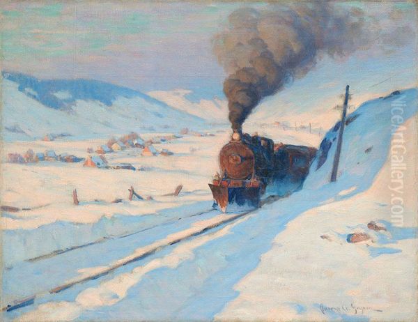 Le train en hiver - view 1
