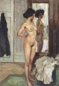 In Front of the Mirro by Wilhelm Gallhof
