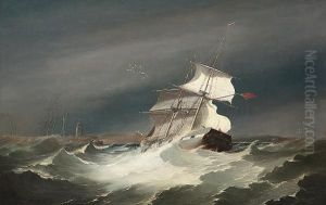 The 'united Kingdom' Of Sunderland Running Into Swansea Harbour In A Gale