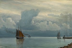 Marine painting from the Bay of Aarhus.