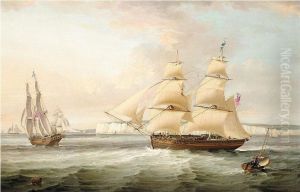 A Ship In Two Positions Off Flamborough Head