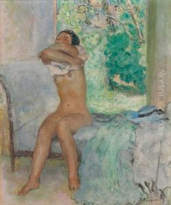 Nu assis otant sa chemise by Henri Lebasque