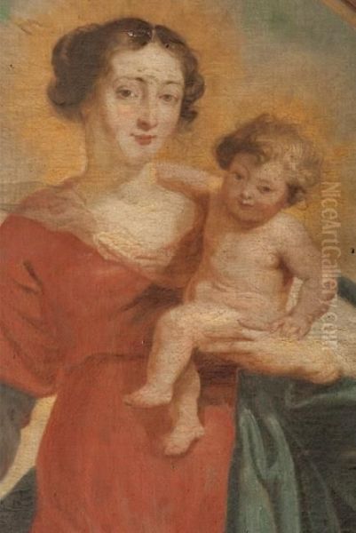 The holy virgin holding the infant Christ - view 1