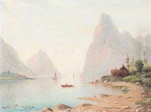 Fjord landscape. Fjord landscape.