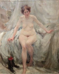 Seated Nude by Vitaly Gavrilovitsj Tichov