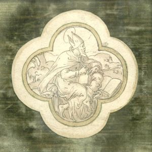 Saint Augustine Of Hippo by Luca Cambiaso