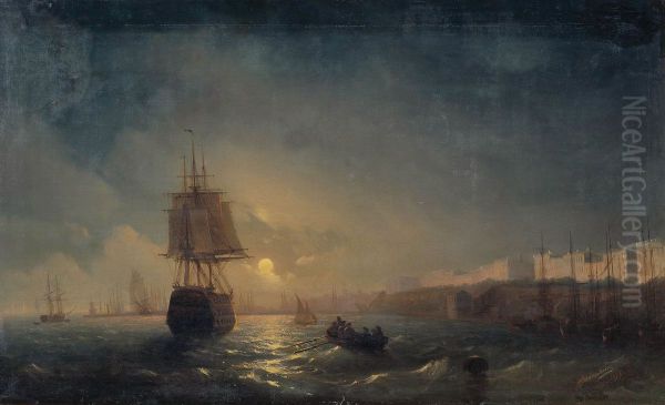 View of Odessa on a moonlit night - view 1