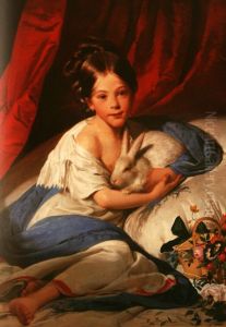 Little Bertha von Neuhaus with a hare