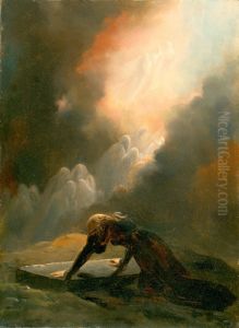 Bradamante at Merlin's Tomb by Alexandre-Evariste Fragonard