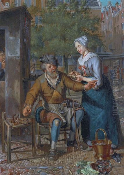 Cobbler working on the street - view 1
