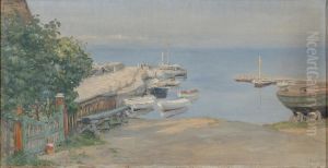 A summer day at a small harbour.