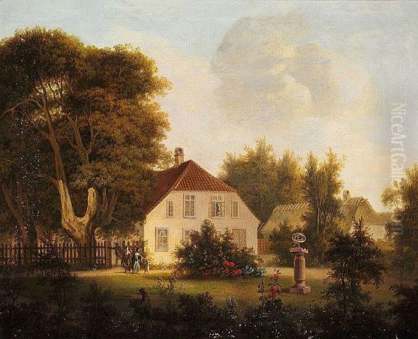 In the back garden of "Ermelundshuset" near the Deer Garden north of Copenhagen. - view 1