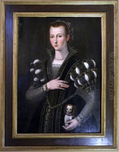 Portrait of Contessina de' Medici by Jean Bahuet