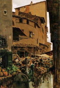 Via Calimala, Firenze by Telemaco Signorini