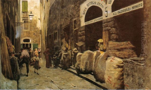 A street of Florence, via del Fuoco (Old Market) - view 1