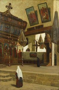 Het Altaar. by Louis Gustave Cambier