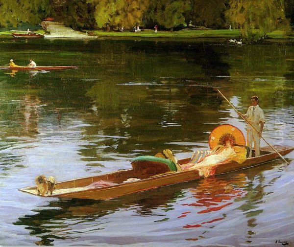 Boating on the Thames - view 1