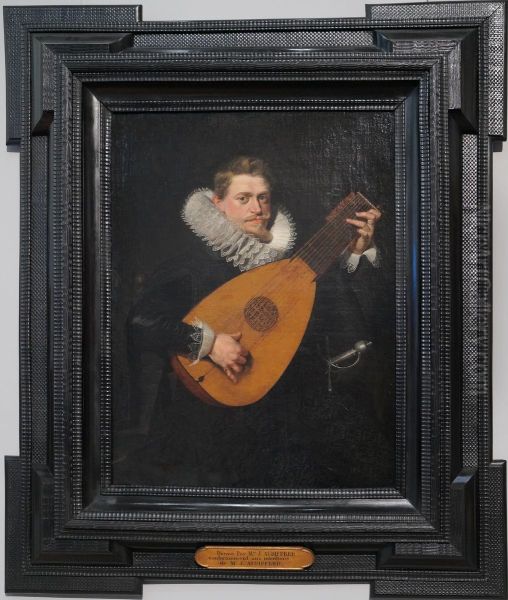 Portrait of a man with a lute - view 1