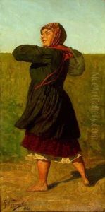 Peasant woman (1882) by Nikolai Dmitriyevich Kuznetsov