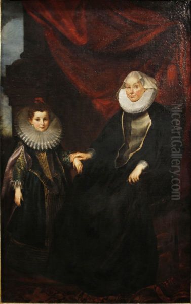 Marchesa Bianca Spinola Imperiale (1554-1622) and her granddaughter Maria Giovanna Serra, 1605-1606 - view 1