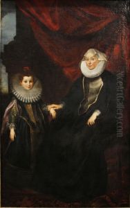 Marchesa Bianca Spinola Imperiale (1554-1622) and her granddaughter Maria Giovanna Serra, 1605-1606 by (studio of) Rubens, Peter Paul