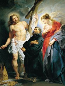 San Agustin entre Cristo y la Virgen by (studio of) Rubens, Peter Paul