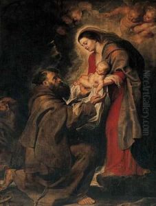 Saint Francis receiving the infant Christ