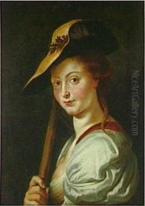 Portrait of a woman, possibly Suzanna Fourment (1599-1628) by (studio of) Rubens, Peter Paul