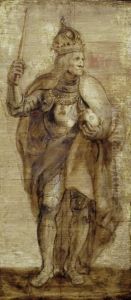 Statue of the emperor Maximilian I by (studio of) Rubens, Peter Paul