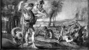 Cadmus and Minerva (Ovid, Metamorphoses, III, 95-114) by (studio of) Rubens, Peter Paul