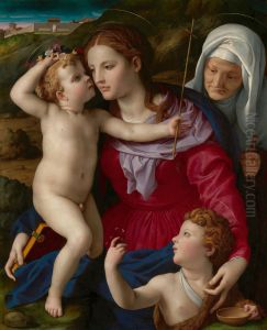 Virgin and Child with Saint Elizabeth and Saint John the Baptist by Bronzino