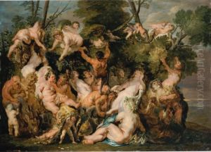 Revel of Bacchus and Silenus by Jacob Jordaens