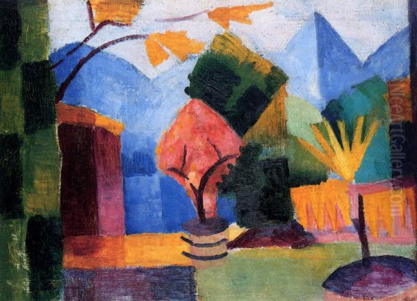 Garten am Thuner See by August Macke - view 1