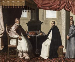 Bruno di Segni with Urban II by Francisco De Zurbaran