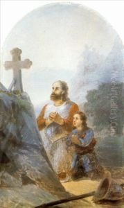 Oath beforuBattle of Avarayr(Vardan Mamikonian, V cent.) by Ivan Aivazovsky