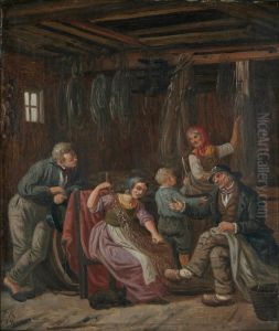 A fishing family. A fishing family.