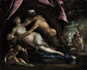 Pan and Selene by Hans Von Aachen