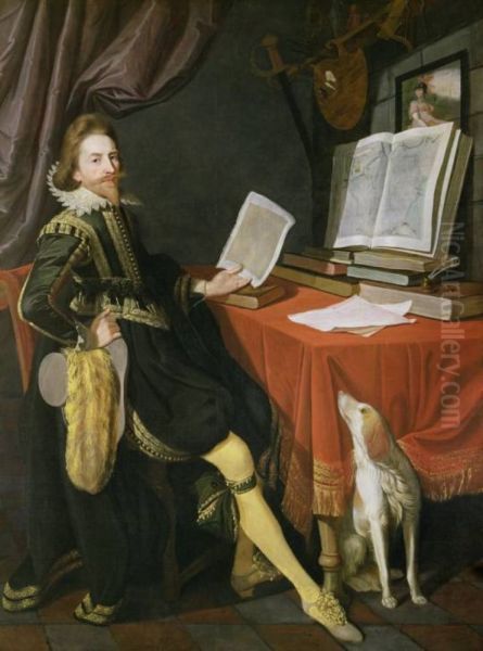 Self portrait of Sir Nathaniel Bacon (1585-1627) - view 1