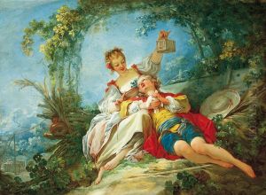 Happy Lovers by Jean-Honore Fragonard