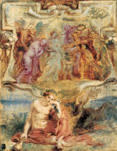Henry IV Seizing the Opportunity to Conclude Peace, also known as Occasio by (studio of) Rubens, Peter Paul